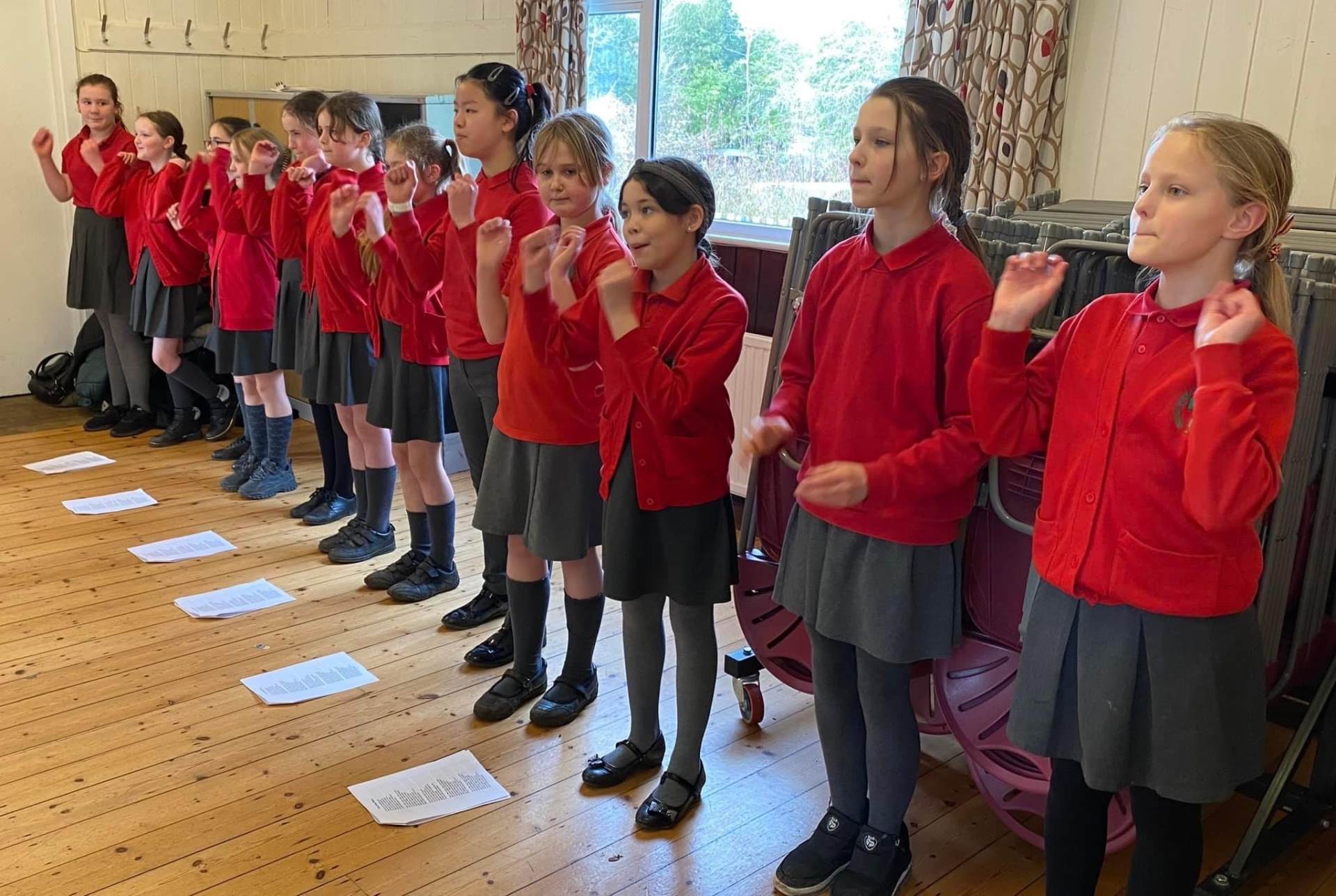 Beech Hyde pupils singing